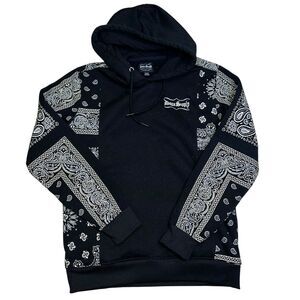 Dogg Supply by Snoop Dogg Paisley Pullover Hoodie Bandana Print Hip Hop Sz S